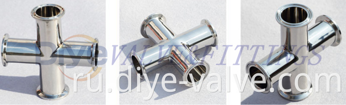 Ss304 Clamped Cross Pipe Fitting